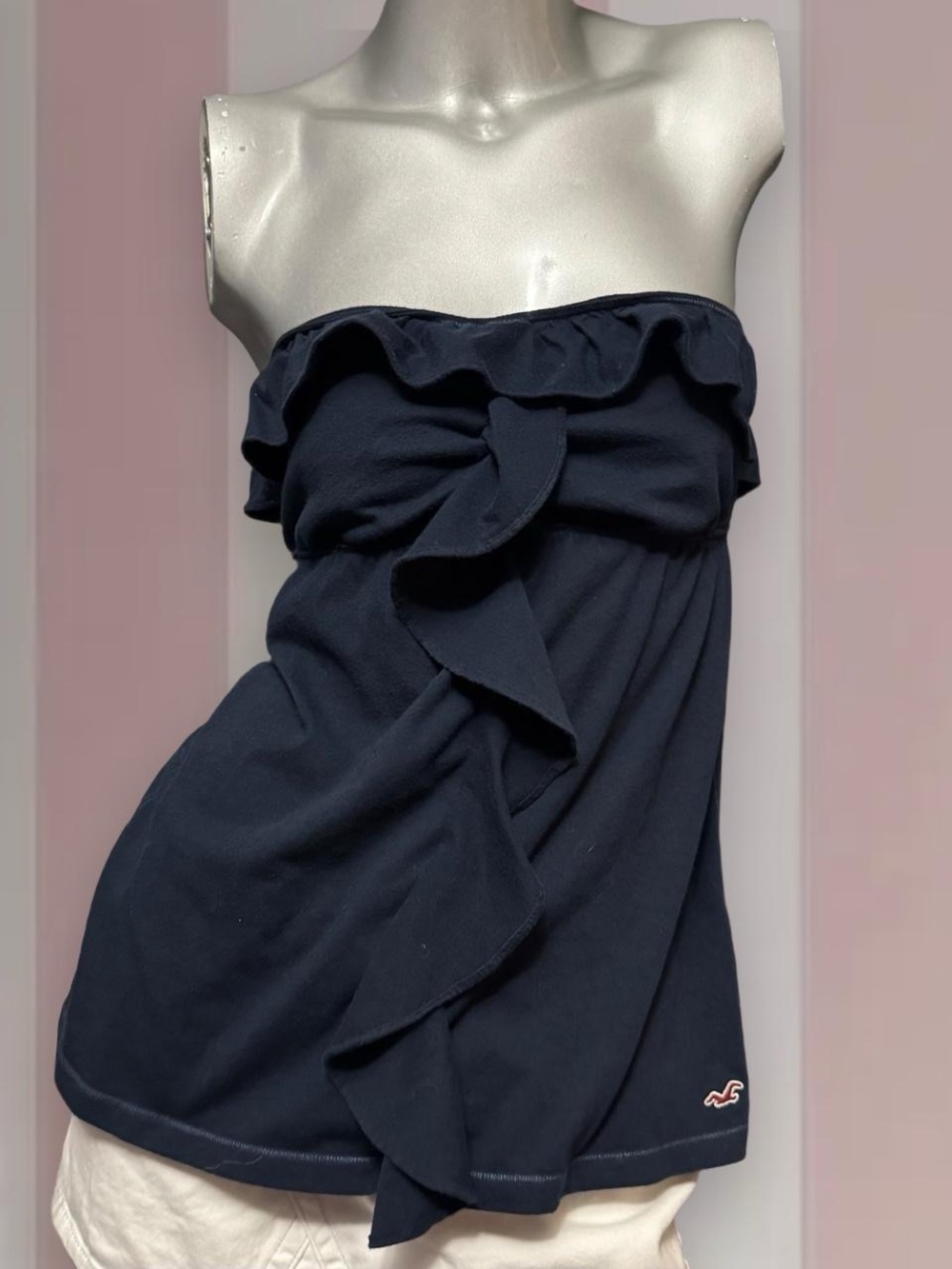 Hollister VINTAGE Y2K Strapless Frill Baby Doll Tube Top Shirt